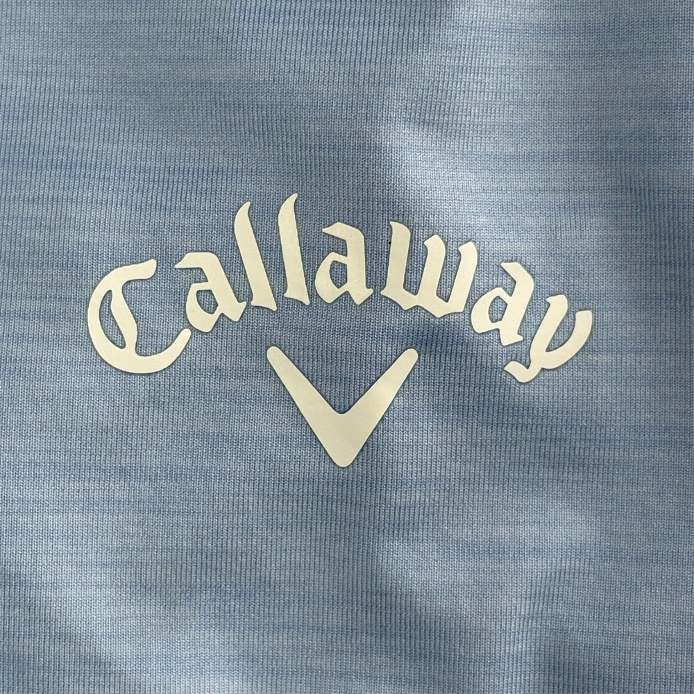 Callaway Opti Dri Golf Polo Shirt Mens XL Light Blue Heather Performance Stretch - Picture 4 of 8
